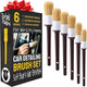Boar Hair Detailing Brush Set - 9-Pack - Includes Wheel, Tire Brush & Tire Dressing Applicator - Soft Boar Hair Bristles - Scratch-Free Car Wash - Crevice Tools for Vents & Emblems