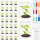 Geosar 30 Pcs 9 Inch Chicken Wire Cloche Plant Protector Cover Metal Garden Cloche Netting Protection Cages Vegetables Flowers with Garden Stakes Avoiding Chicken Rabbit Squirrels Birds (White)