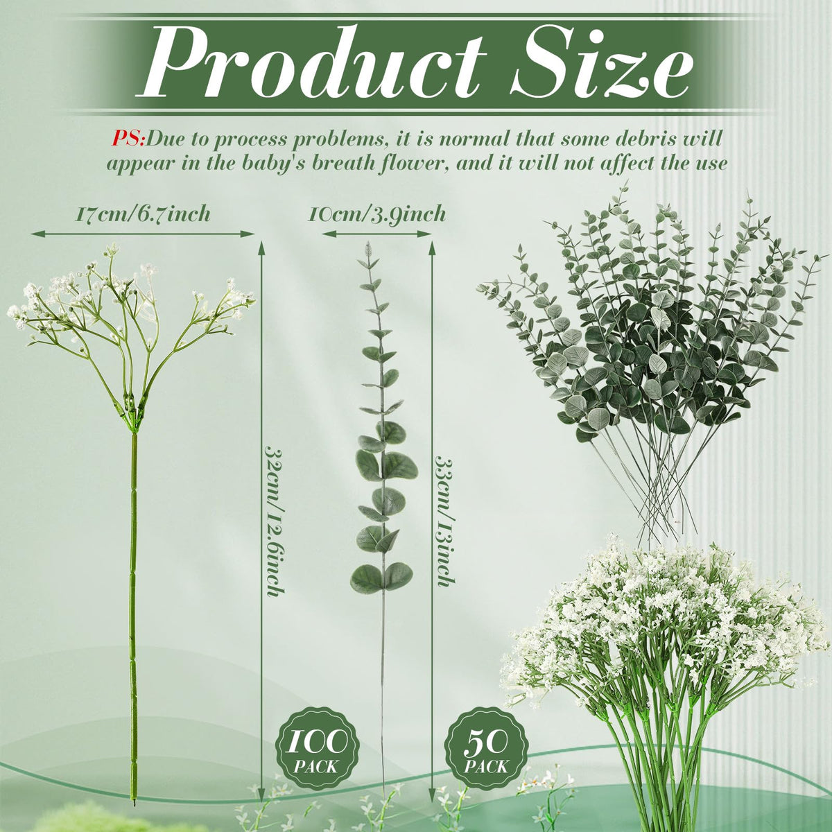 Retrowavy 150 Pcs Babys Breath Artificial Flowers Bulk Babys Breath Flowers
