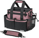 Compact Wearable Cleaning Caddy, Small Cleaning Caddy Supplies Organizer with Handle & Shoulder Straps for Housekeepers, Under Sink & Car Cleaning Tool Organizers Bag (LotusPink)