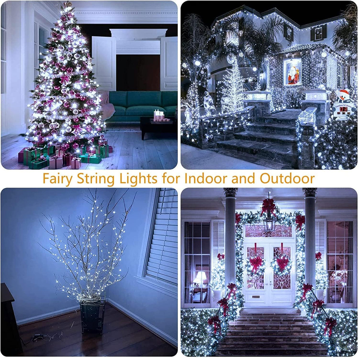 99FT 300 LED Fairy Lights with Remote, Plug in Twinkle Light Outdoor Indoor