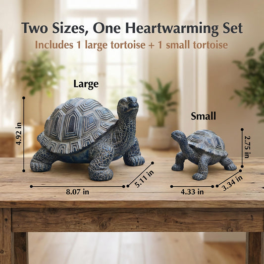 Brilliant Prospect 2 Pcs Turtle Outdoor Statue, Tortoise Garden Figurine, Resin Garden Turtles Outdoor Decor for Patio, Lawn, Yard, Pond, Housewarming Mom Gifts