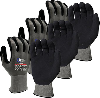 Quest Protective Apparel Cut Resistant Work Gloves (ANSI A1) – Lightweight Graphene Gloves for Gardening,DIY,Mechanical & General Handling – Breathable Grip Gloves for Men & Women – X-Large, Pack of 3