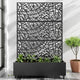 Casaphoria Metal Raised Garden Bed with Trellis and Wheels, 72"x47"x16" Planter Box for Climbing Plants, Vegetables & Vines, Features Drainage Holes and Privacy Screen (Black-Net)