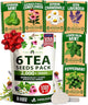 HOME GROWN Medicinal Herb Seeds Vault – 2,000+ Seeds, 6 Non GMO Heirloom Varieties for Indoor & Outdoor Garden – Lavender, Chamomile,Mint,Lemon Balm,Peppermint,Echinacea +Garden Markers