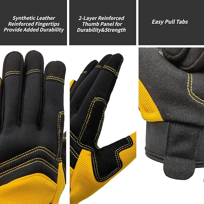 Thorn Proof&Puncture Resistant Gardening Gloves with Grip,Garden Glove for Women, Leather Yard Work Gifts