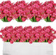AmyHomie 20 Bundles Artificial Flowers for Outdoor Outside Spring Summer Decoration UV Resistant Faux Flowers No Fade Fake Plastic Plants Garden Porch Window Box Decorating (Fuchsia)