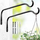 Lifyzoon Durable Plant Hangers Brackets: 2 Pack 12 Inch Outdoor Metal Hanging Plant Brackets - Rustproof Wall Hooks for Hanging Flower Basket Bird Feeders Wind Chimes and Lanterns