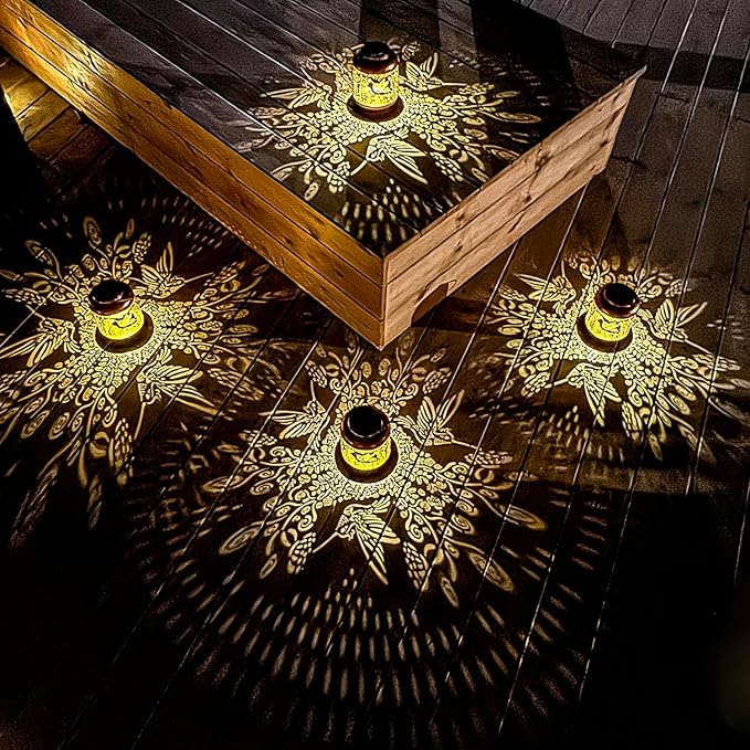 2 Pack Hummingbird Outdoor Solar Hanging Lanterns Waterproof LED Solar Lights Metal Decorative Lanterns for Garden, Patio, Courtyard, Backyard, Yard Decor Unique Hummingbird Gifts for Women Gardening