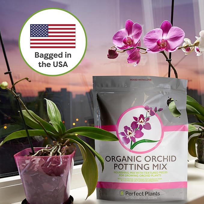 All Natural Orchid Potting Mix 4qts. by Perfect Plants | Hand Mixed in Small Batches | Great for Phalaenopsis of All Kinds