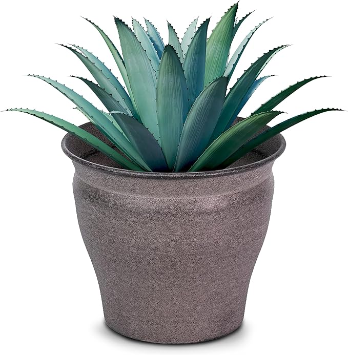 Headwind Natural Ironstone Timberline Collection - 10" Cappuccino Decorative Planter for Outdoor Pots for Plants – Modern Indoor Plant Pots, Large & Small Planters for Indoor Plants by Robert Allen
