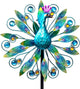 VEWOSTAR Outdoor Wind Spinner 58" Metal Peacock Wind Spinner Double Peacock Wind Sculpture for Garden Yard Patio Decoration
