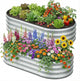 4x2x1 FT Raised Garden Bed Kit, Metal Planter Box Outdoor, Planters for Outdoor Plants, Flower, Vegetables, Herbs (Silver,2PCS)