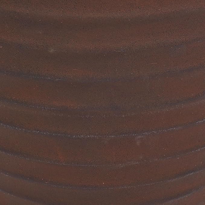 Sunnydaze Ribbed 13" Outdoor Plant Pot - Polyresin Double-Walled Planter for Indoor or Outdoor Use - Rust