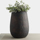 Wallowa 20" H Weathered Concrete Tall Planter, Black Large Outdoor Indoor Decorative Flower Pot with Drainage Hole, Modern Round Style for Home, Garden, Patio, Courtyard, Bronze Rust with Green Tone