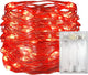 with Timer Function Battery Operated Dewdrop Led Lights,Mini Fairy Lights for Home Parties Christmas/Halloween Holiday Decoration,6 Hours on/18 Hours Off,30 LEDs,10 Feet (Red, 1)