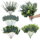 100 Pcs Mixed Eucalyptus Stems Bulk, 4 Style Artificial Silver Dollar Eucalyptus Leaves for Wedding Centerpieces, Faux Greenery Branches for Wedding Centerpiece Vase Bouquet Floral Home Decor