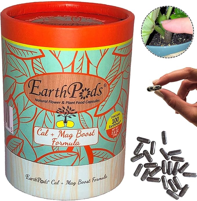 100 EarthPods - Bio Organic Tomato Fertilizer Spikes - Cal Mag for Plants - Pepper Plant Food - Premium Formula - Hand Made in USA
