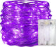 with Timer Function Battery Operated Dewdrop Led Lights,Mini Fairy Lights for Home Parties Christmas/Halloween Holiday Decoration,6 Hours on/18 Hours Off,30 LEDs,10 Feet (Purple, 1)