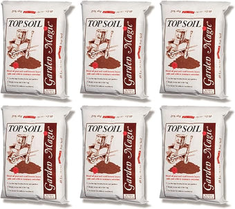 Michigan Peat Garden Magic Potting Soil with Perlite for Lawns, Gardens, and Raised Planting Beds with Reed Sedge, Peat, and Sand, 40 Pounds (6 Pack)