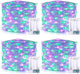 JMEXSUSS 4 Pack 50 LED Purple and Green Fairy Lights Battery Operated, 16ft String Fairy Lights for Tree Party Holiday Decor