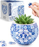 PieceRelax 3D Puzzle Planter 80 Pieces - Flower Pot - Danish Folklore Style, Home Decor Flower Pots for Indoor Cactus, Succulents Pots [K1117]