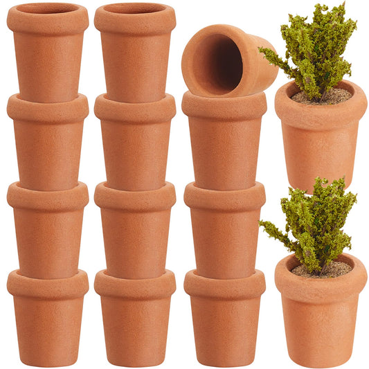 Skyley 16 Pcs Mini Clay Pots 0.6 Inch, Small Terracotta for Crafts