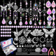 HAPGFS DIY Suncatcher Kit, 411pcs Art and Crafts Rainbow Maker for Adults Sun Catchers Making Supplies Hanging Prism Sun Catcher with Crystals Indoor Outdoor Garden Party Decor Silver