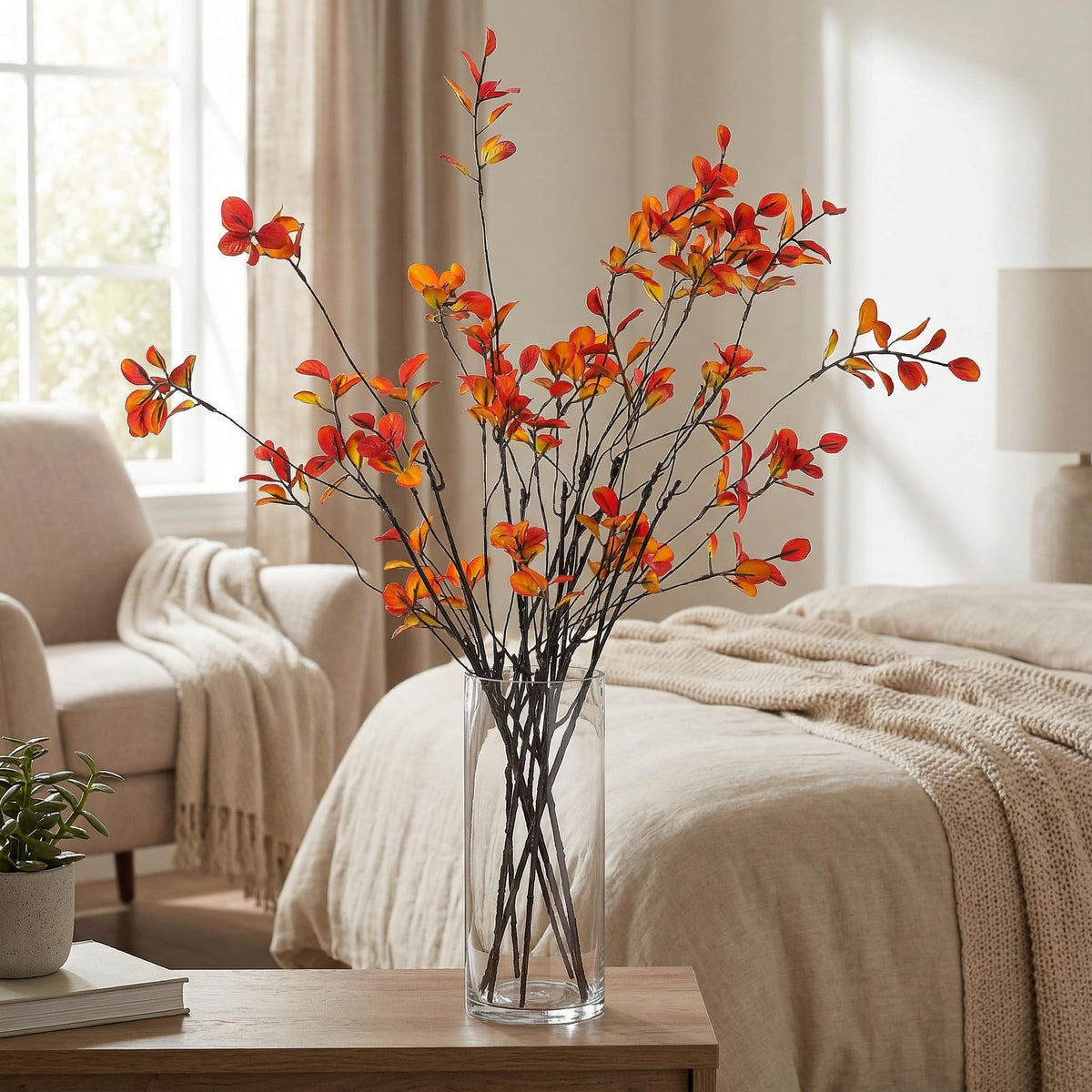 MISSWARM Faux Eucalyptus Stems for Vase, Artificial Greenery Branches 10pcs