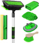 62'' Car Wash Brush with Long Handle, Scratch-Free Soft Bristles Sturdy Car Wash Mop, Complete Cleaning Brush Kit Wash Mitt Towel Windshield Squeegee Wheel Tire Brush for Car Truck RV Green