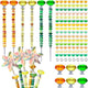 148 PCS Beaded Garden Stakes Kit, DIY Fairy Wand Garden Stake Beads Kits with Assortment Large Hole Beads 6 Crystal Stopper Top Threaded Rods and 3 Colored Small Windmills for Outdoor Indoor Decor