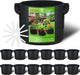 PHYEX 12-Pack 5 Gallon Grow Bags, Heavy Duty Fabric Pots with Handles, Reusable Plant Bags for Vegetable, Herbs & Flowers, BPA-Free, Breathable, Durable