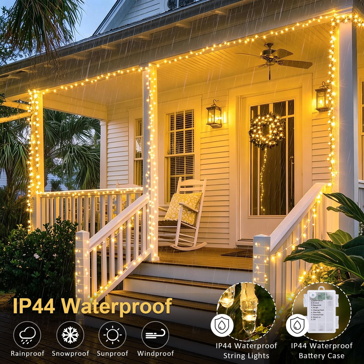 JMEXSUSS Remote Control String Lights Battery Operated Classroom Lights