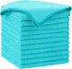AIDEA Microfiber Cleaning Cloth-12PK, Soft Microfiber Towels for Cars, Absorbent Cleaning Rags, Lint-Free Streak-Free Wash Cloths for House, Kitchen, Window(12in.x12in), Blue