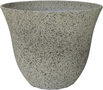 Classic Home and Garden Honeysuckle Resin Planters - Lightweight Indoor & Outdoor Plant Pots - UV-Resistant Plastic Flower Pots - Pot Planters for Flowers & Herbs (15" Stone)
