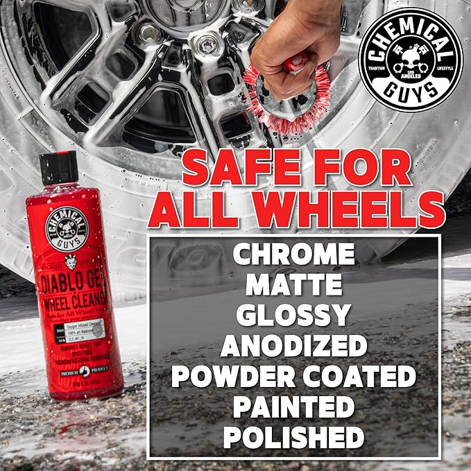 Chemical Guys CLD_997 Diablo Gel Oxygen Infused Foam Wheel and Rim Cleaner, Concentrated (Safe on All Wheel & Rim Finishes), for Cars, Trucks, SUVs, Motorcycles, RVs & More 128 fl oz (1 Gallon)