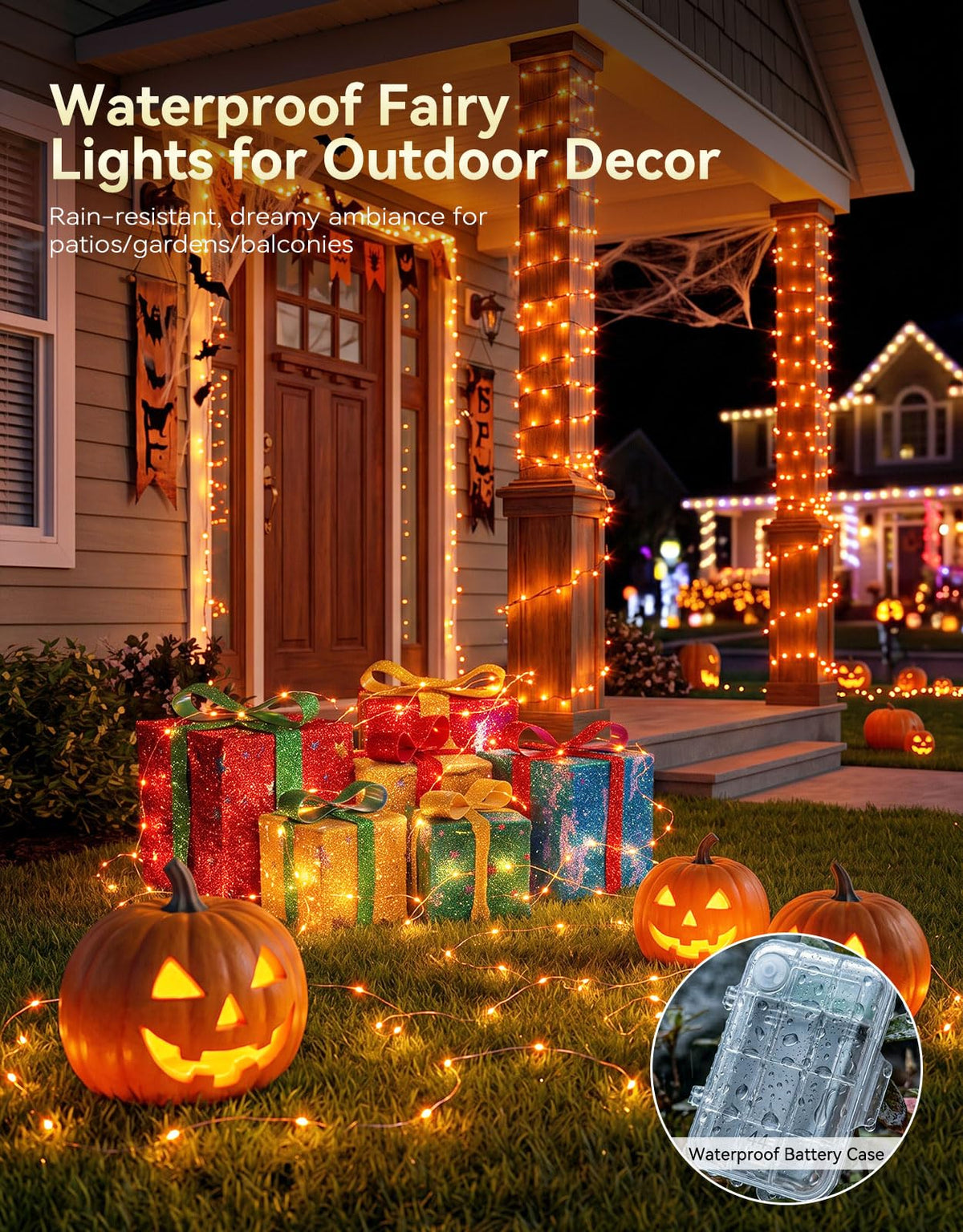 LitHome 4Pack 34 Colors Changing Fairy Lights Battery Operated with Remote