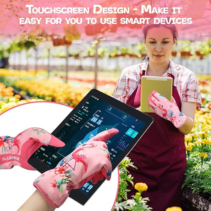Leather-Gardening-Gloves for Women,Thorn-Proof Work-Gloves for Weeding,Digging,Planting,Pruning Yard garden Gloves