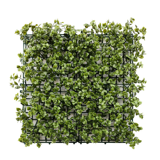 Windscreen4less 16 PCS 20"x20" Artificial Boxwood Panels Faux Plant Grass Green Wall Panel Decoration for Outdoor Indoor Garden Backyard (Olive Reineckea Carnea)