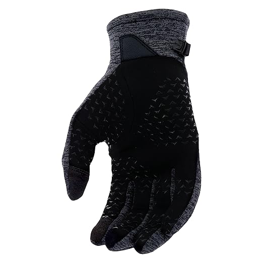 West Chester Women's Brushed Fleece Slip-On Gloves, Safety Work Gloves, Black/Gray, Medium/Large, (93118-WML)