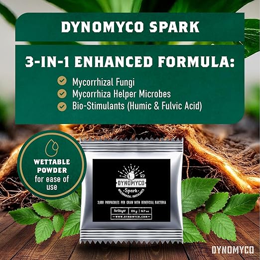 DYNOMYCO Mix 4-in-1 Mycorrhizal Grow Kit for Bigger Yields & Healthier Plants - Includes Concentrated Mycorrhizae, MHB & Bio-stimulants, Premium Coco Coir, and Biodegradable Grow Bags