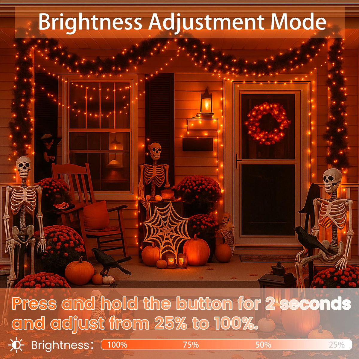 200 LED Connectable String Lights, 66FT Christmas Lights Outdoor Indoor