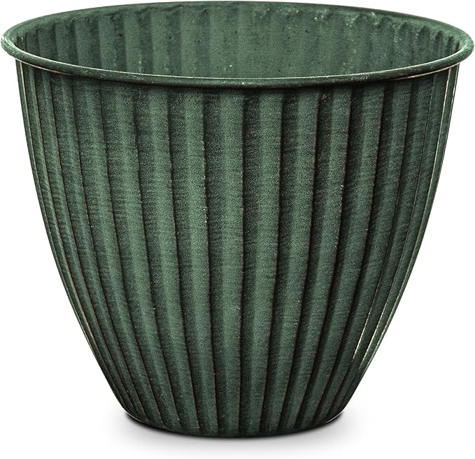 Headwind Monroe Natural Ironstone Collection - 12 Inch Cirrus Light Gray Plant Pot – for Succulent Pots, Flower Pot, Planters for Indoor Plants & Outdoor Planter Pots for Plants by Robert Allen