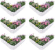 A ANLEOLIFE 6 Set Heart-Shaped Galvanized Raised Garden Beds Outdoor,81x81x18in Large Metal Planter Box for Planting Vegetables Flowers Herb, Anti-Rust & Easy-Setup, Antique White