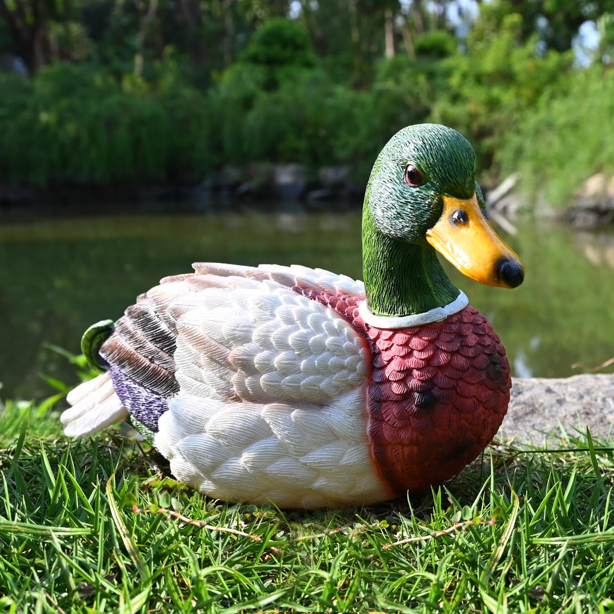 Mallard Duck Decor Garden Statue Home Decorations Small Duckling Figurine
