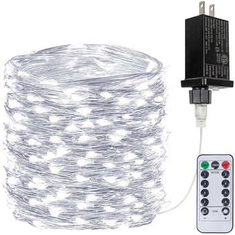 99FT 300 LED Fairy Lights with Remote, Plug in Twinkle Light Outdoor Indoor