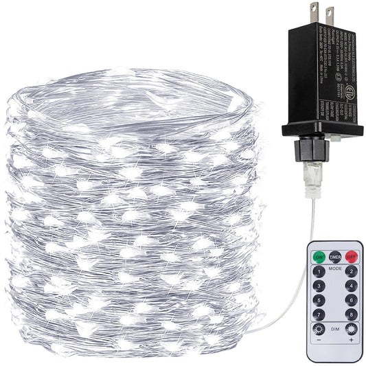 99FT 300 LED Fairy Lights with Remote, Plug in Twinkle Light Outdoor Indoor