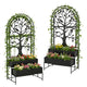 Arched Planter Box Set of 2, Outdoor Privacy Planters, Raised Garden Bed