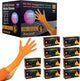 Raxwell Orange Nitrile Gloves 8.5 Mil - Powder-Free Puncture-Resistant Protection - Diamond-Texture Work Gloves with Grip