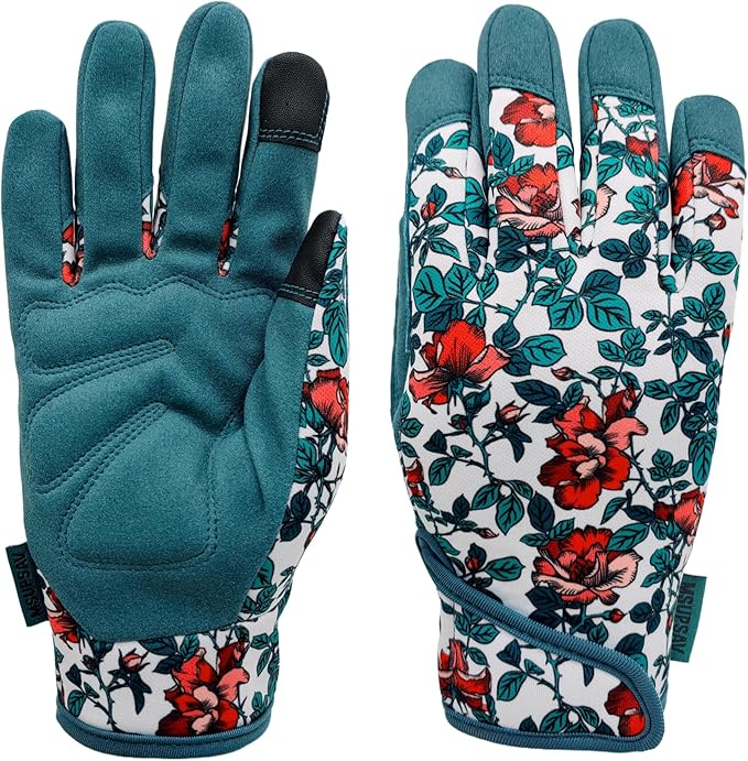 Thorn Proof&Puncture Resistant Gardening Gloves with Grip,Garden Glove for Women, Leather Yard Work Gifts